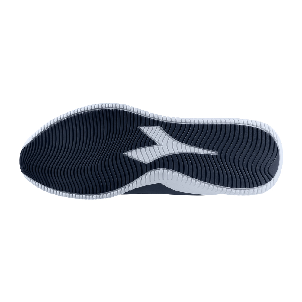 EAGLE 3 男段義大利設計-皮面絆帶款輕量慢跑鞋(白藍)