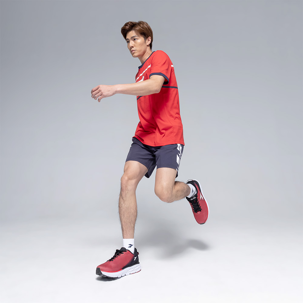 男段專業避震慢跑鞋(71329 紅)