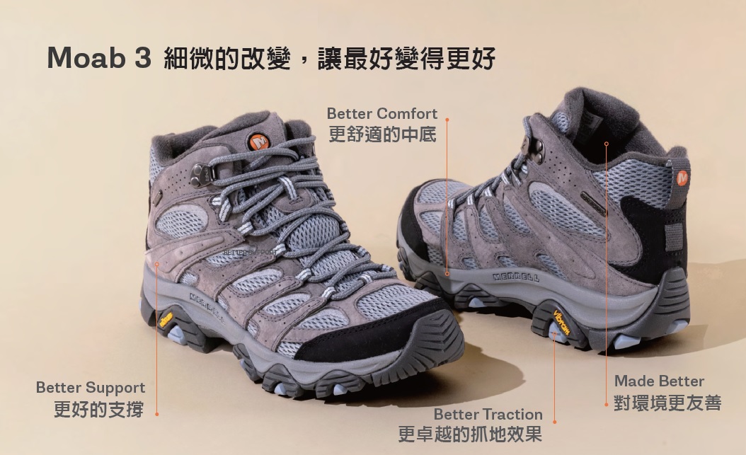 MERRELL MOAB3 得進化與改變從細節開始改變穿著感受